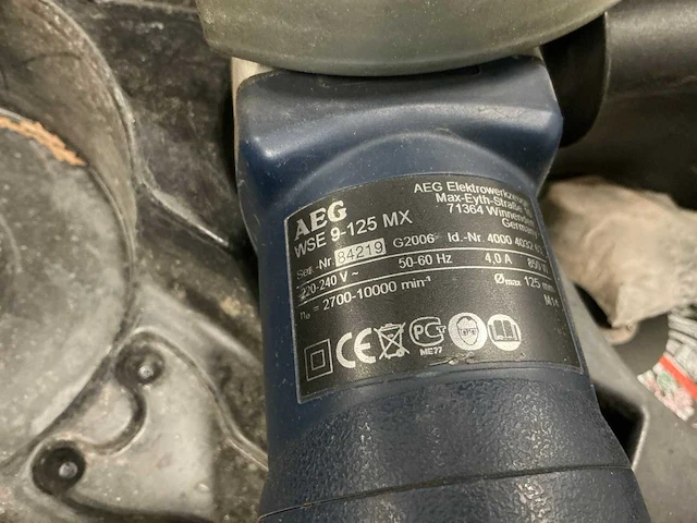 Aeg wse125mx haakse slijpmachine - afbeelding 2 van  2