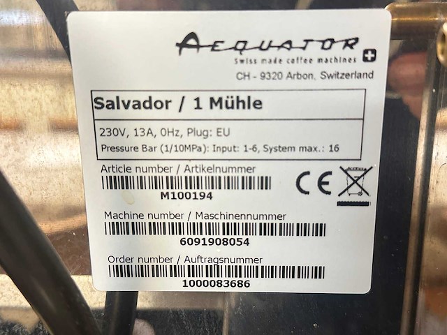 Aequator - salvador - koffiemachine - afbeelding 5 van  9