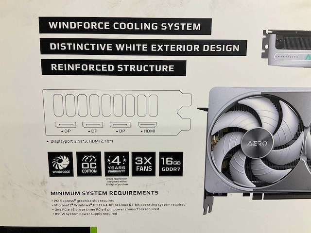 Aero geforce rtx 5080 videokaart - afbeelding 4 van  4