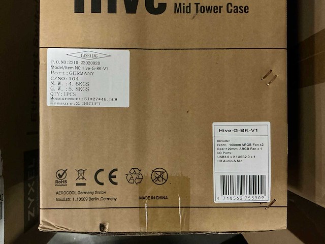 Aerocool hive mid tower case - afbeelding 1 van  4