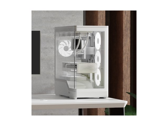 Aerocool p500awt midi tower wit - afbeelding 3 van  4