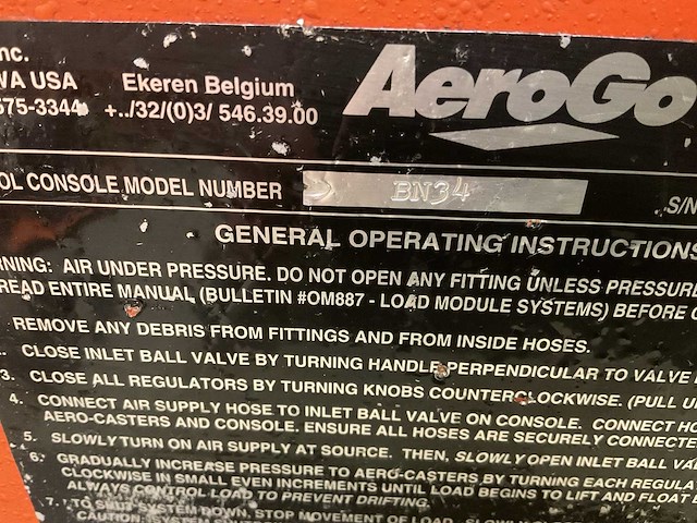 Aerogo bn 34 air caster rigging system - afbeelding 5 van  5