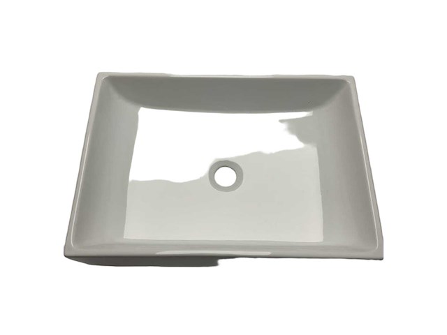 Aet italia ceramic rectangular marine washbasin 50cm white glaze for wet areas - afbeelding 1 van  7