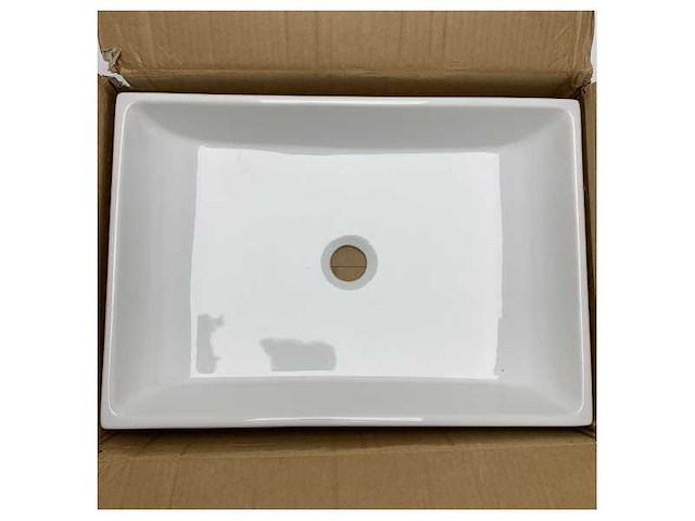 Aet italia ceramic rectangular marine washbasin 50cm white glaze for wet areas - afbeelding 3 van  7