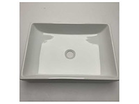 Aet italia ceramic rectangular marine washbasin 50cm white glaze for wet areas - afbeelding 6 van  7