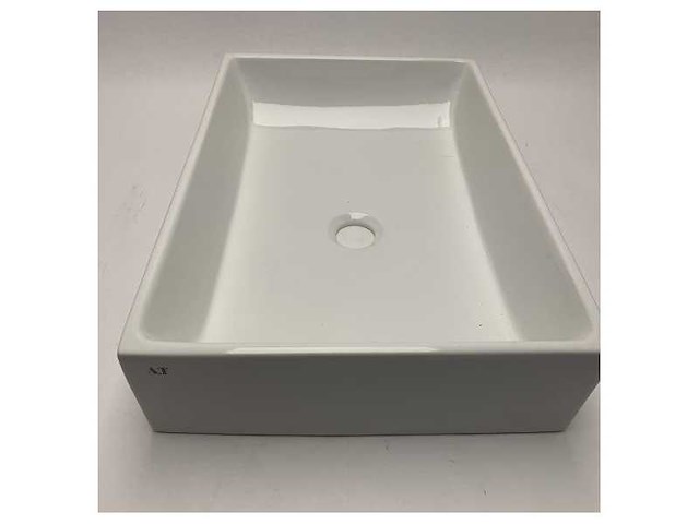 Aet italia ceramic rectangular marine washbasin 50cm white glaze for wet areas - afbeelding 7 van  7