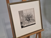 Afbeelding in lijst, a. m. iperen, bloemen voor het raam 5/10, 1974 - afbeelding 2 van  9