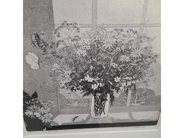 Afbeelding in lijst, a. m. iperen, bloemen voor het raam 5/10, 1974 - afbeelding 4 van  9