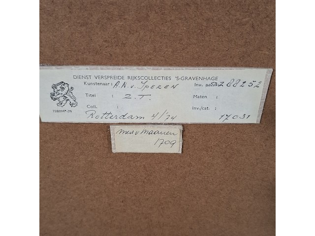 Afbeelding in lijst, a. m. iperen, bloemen voor het raam 5/10, 1974 - afbeelding 9 van  9