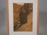 Afbeelding in lijst, a.a.m.m. van lieshout, cueva de canalobre 4/20, 1970 - afbeelding 1 van  9