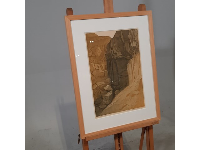 Afbeelding in lijst, a.a.m.m. van lieshout, cueva de canalobre 4/20, 1970 - afbeelding 2 van  9