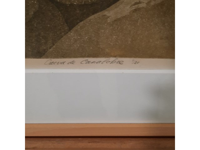 Afbeelding in lijst, a.a.m.m. van lieshout, cueva de canalobre 4/20, 1970 - afbeelding 6 van  9