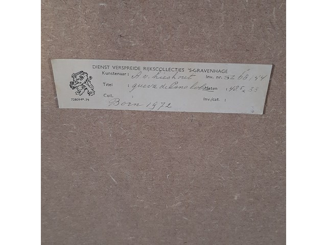 Afbeelding in lijst, a.a.m.m. van lieshout, cueva de canalobre 4/20, 1970 - afbeelding 9 van  9