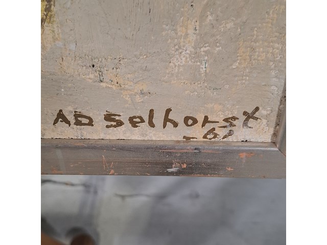 Afbeelding in lijst, a.w. salhorst, vrouw aan zee - afbeelding 3 van  14