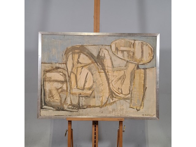 Afbeelding in lijst, a.w. salhorst, vrouw aan zee - afbeelding 13 van  14