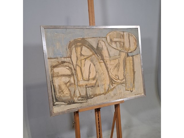 Afbeelding in lijst, a.w. salhorst, vrouw aan zee - afbeelding 14 van  14