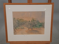 Afbeelding in lijst, c. weber, pienza, 1963 - afbeelding 1 van  10
