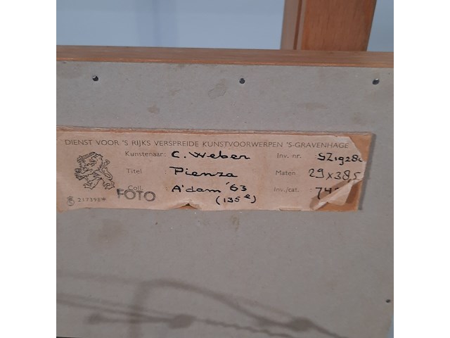 Afbeelding in lijst, c. weber, pienza, 1963 - afbeelding 10 van  10