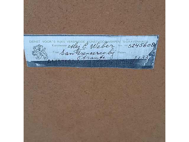 Afbeelding in lijst, c. weber, san francesco bij otrante - afbeelding 8 van  8