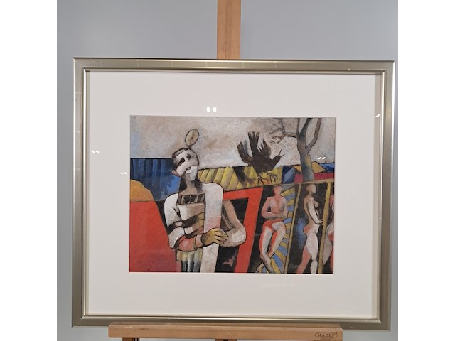 Afbeelding in lijst, d. ribbeling, zonder titel no. 2 - afbeelding 1 van  7