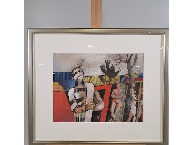 Afbeelding in lijst, d. ribbeling, zonder titel no. 2 - afbeelding 2 van  7