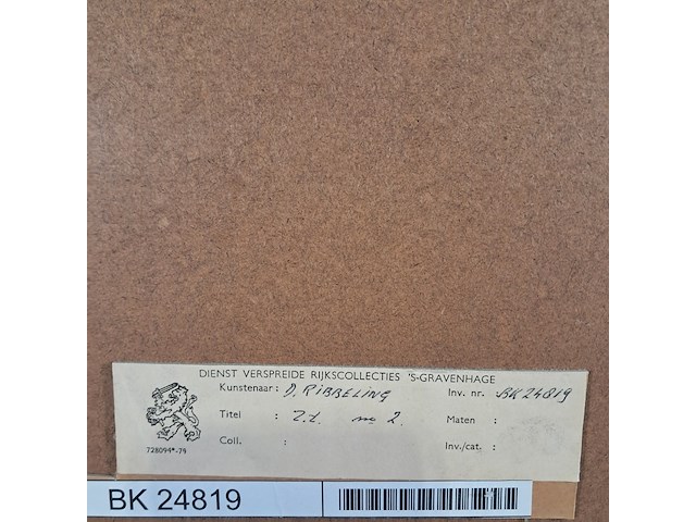 Afbeelding in lijst, d. ribbeling, zonder titel no. 2 - afbeelding 7 van  7