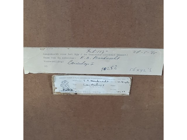 Afbeelding in lijst, eric bauknecht, landschap i, 1963 - afbeelding 8 van  8