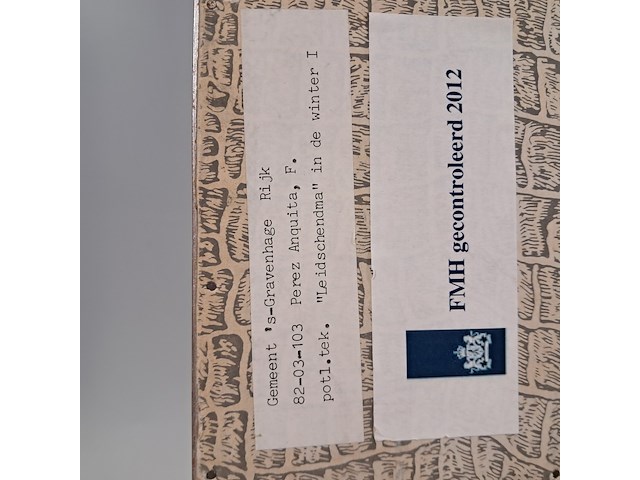 Afbeelding in lijst, f.p. anguita, leidschendam in de winter i, 1982 - afbeelding 10 van  10