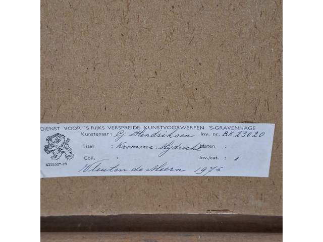 Afbeelding in lijst, g. hendriksen, kromme slijdrecht - afbeelding 12 van  14