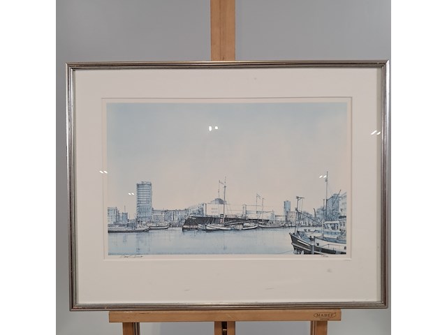 Afbeelding in lijst, h. buivert, rotterdam 64/100 - afbeelding 1 van  8