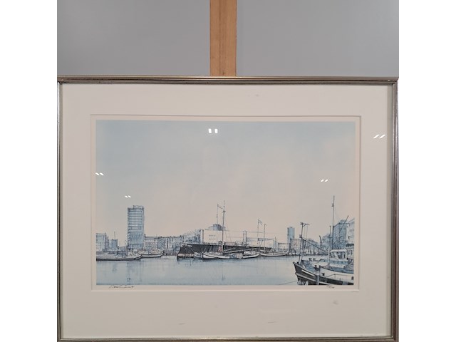 Afbeelding in lijst, h. buivert, rotterdam 64/100 - afbeelding 2 van  8