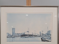 Afbeelding in lijst, h. buivert, rotterdam 64/100 - afbeelding 2 van  8