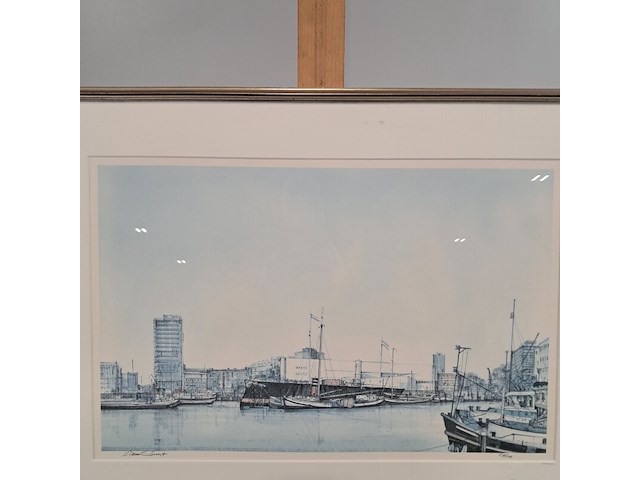 Afbeelding in lijst, h. buivert, rotterdam 64/100 - afbeelding 3 van  8