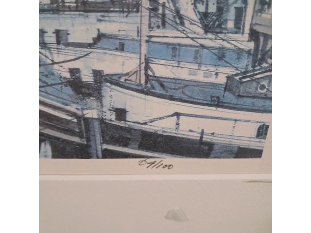 Afbeelding in lijst, h. buivert, rotterdam 64/100 - afbeelding 5 van  8