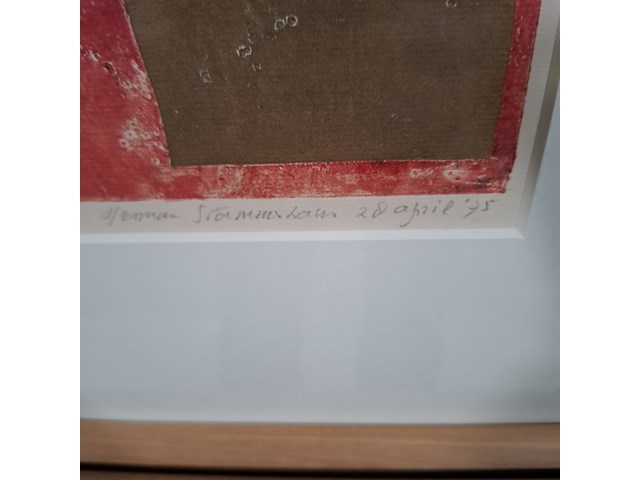 Afbeelding in lijst, herman stammeshaus, paddestoel 4/6, 1975 - afbeelding 5 van  9