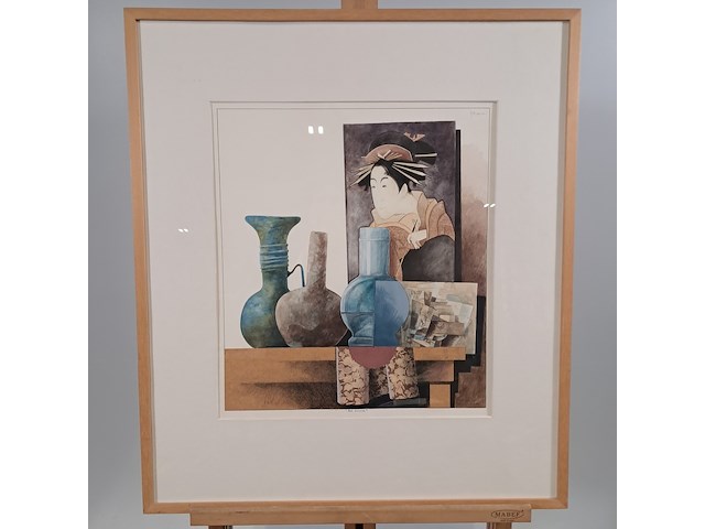 Afbeelding in lijst, het bezoek, 1990 - afbeelding 1 van  7