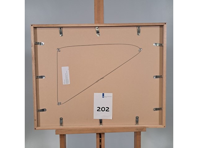 Afbeelding in lijst, hille kleinstra, schooljongens bezig met lei en griffel - afbeelding 4 van  5