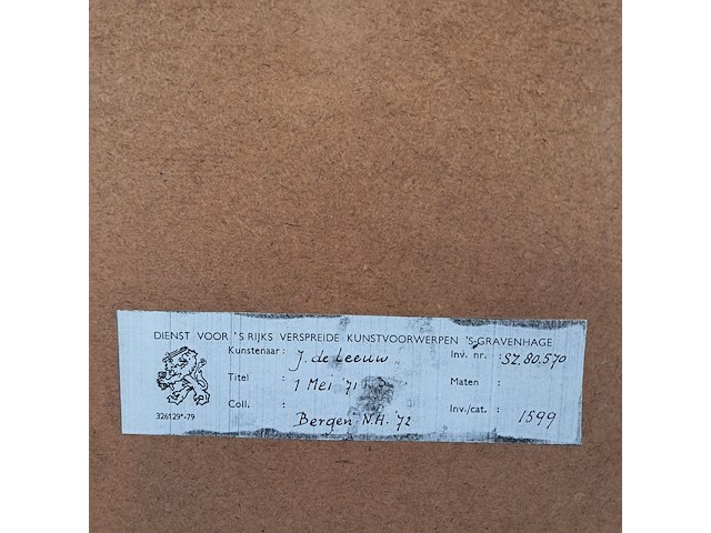 Afbeelding in lijst, j. de leeuw, 1-mei-71, 1971 - afbeelding 7 van  7
