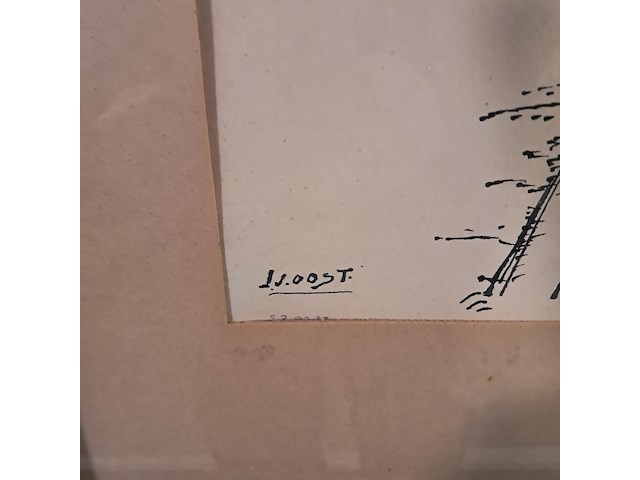 Afbeelding in lijst, j. van oost, dorpsplein, 1957 - afbeelding 4 van  8