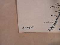 Afbeelding in lijst, j. van oost, dorpsplein, 1957 - afbeelding 4 van  8