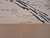 Afbeelding in lijst, j. van oost, dorpsplein, 1957 - afbeelding 5 van  8