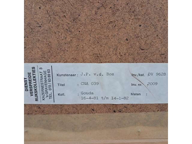 Afbeelding in lijst, j. v.d. bos, 2/3, 1982 - afbeelding 10 van  10