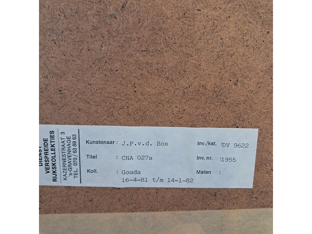 Afbeelding in lijst, j. v.d. bos - afbeelding 8 van  9