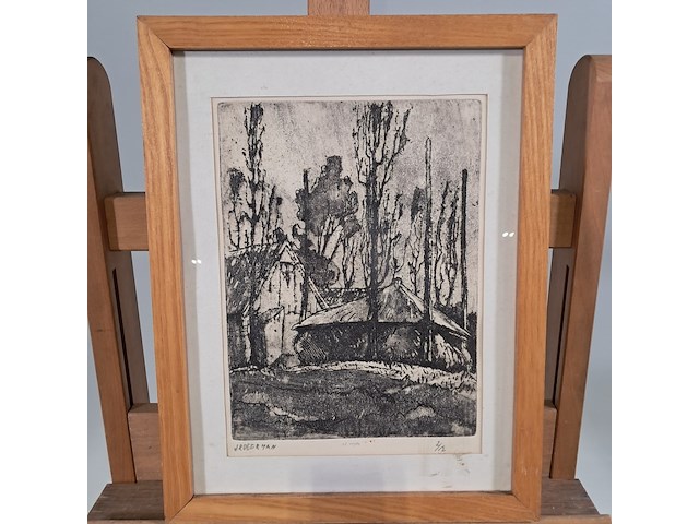 Afbeelding in lijst, j. veerman, boerderij, 1965 - afbeelding 3 van  10