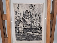 Afbeelding in lijst, j. veerman, boerderij, 1965 - afbeelding 3 van  10