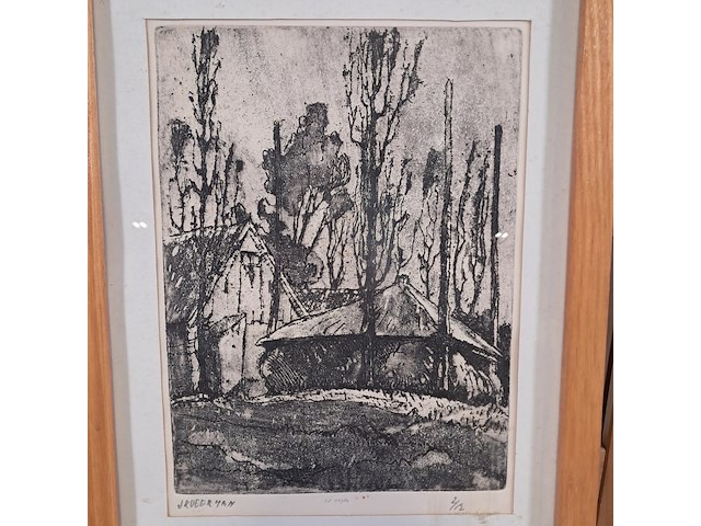 Afbeelding in lijst, j. veerman, boerderij, 1965 - afbeelding 4 van  10