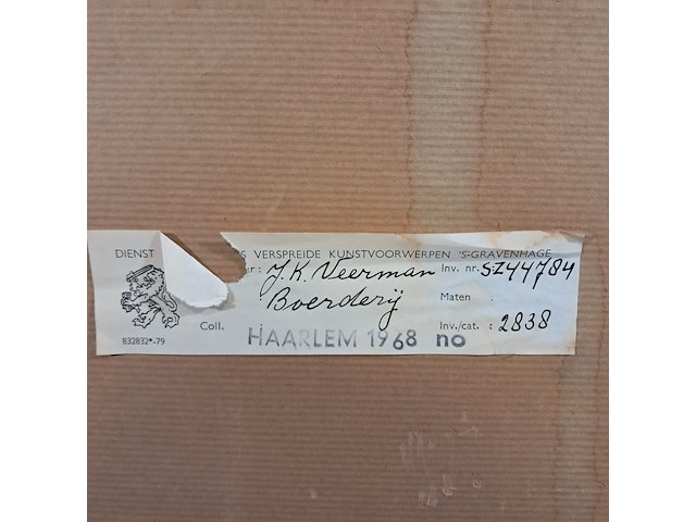 Afbeelding in lijst, j. veerman, boerderij, 1965 - afbeelding 10 van  10