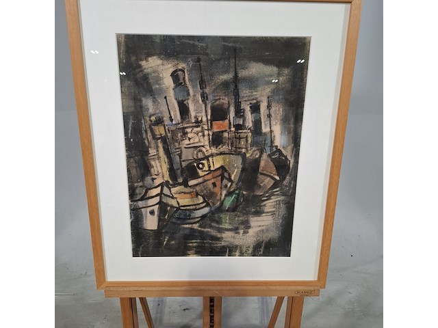 Afbeelding in lijst, j. visser, kleurhaven - afbeelding 1 van  7