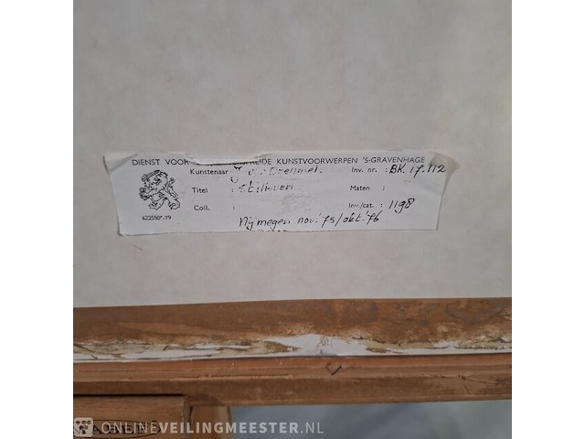 Afbeelding in lijst, jo van dreumel, stilleven, 1976 - afbeelding 9 van  9