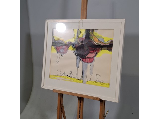 Afbeelding in lijst , l. lubbers, dreigende wolken - afbeelding 3 van  16